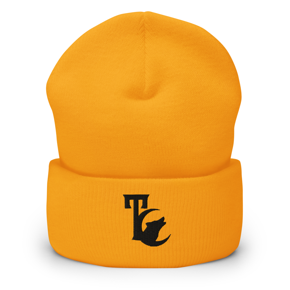 THE TC BLACK EMBLEM CUFFED BEANIE