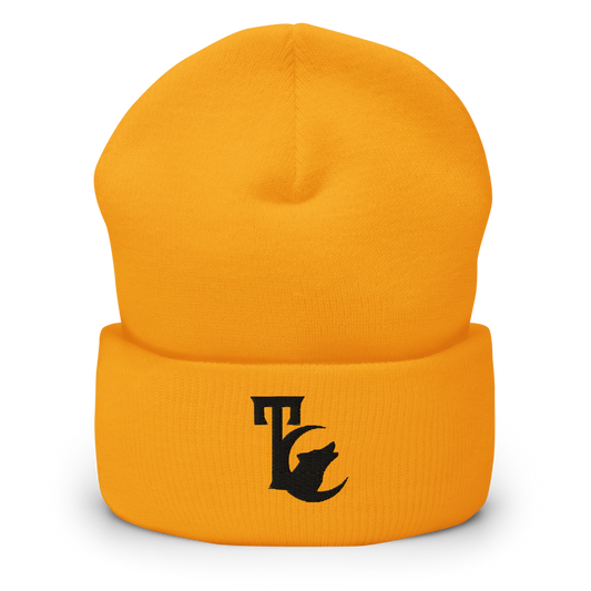 THE TC BLACK EMBLEM CUFFED BEANIE