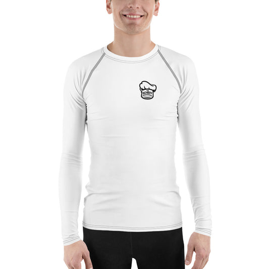 White Schieff Long Sleeve Athletic Shirt - Gradient Logo