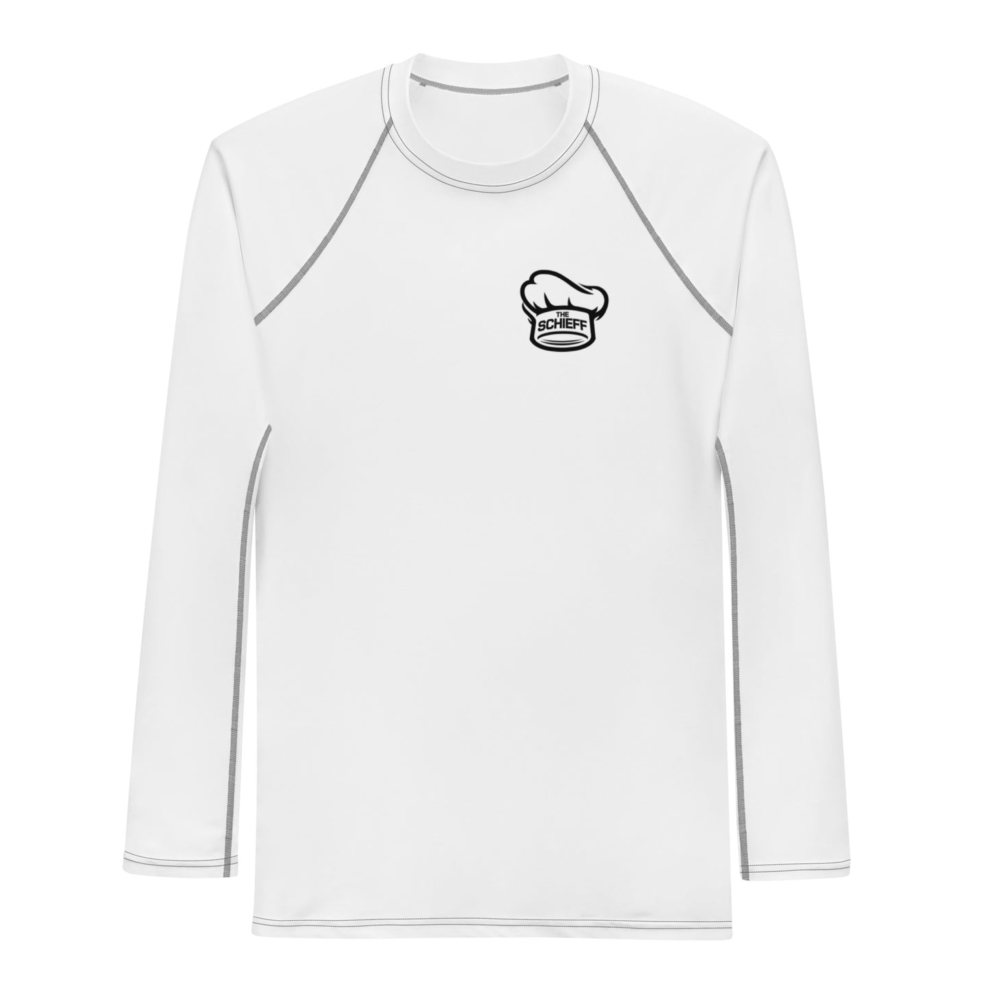 White Schieff Long Sleeve Athletic Shirt - Gradient Logo