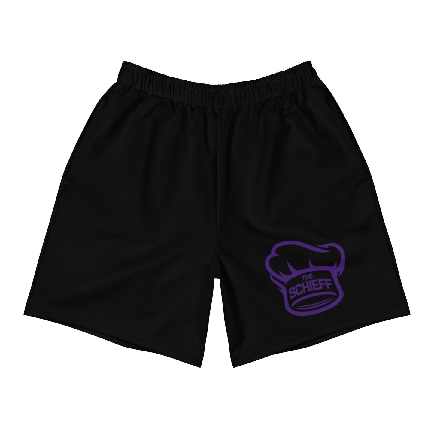 Black Athletic Schieff Shorts - Purple Logo