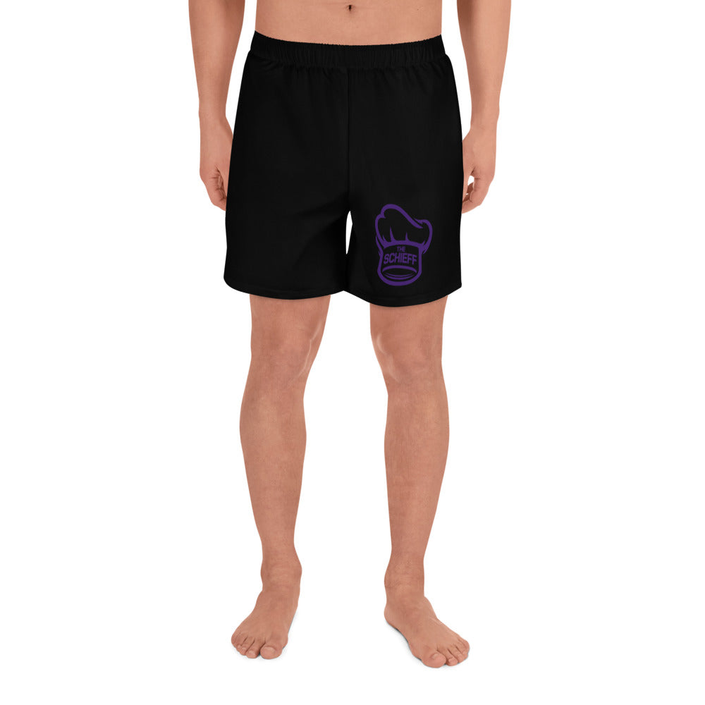 Black Athletic Schieff Shorts - Purple Logo