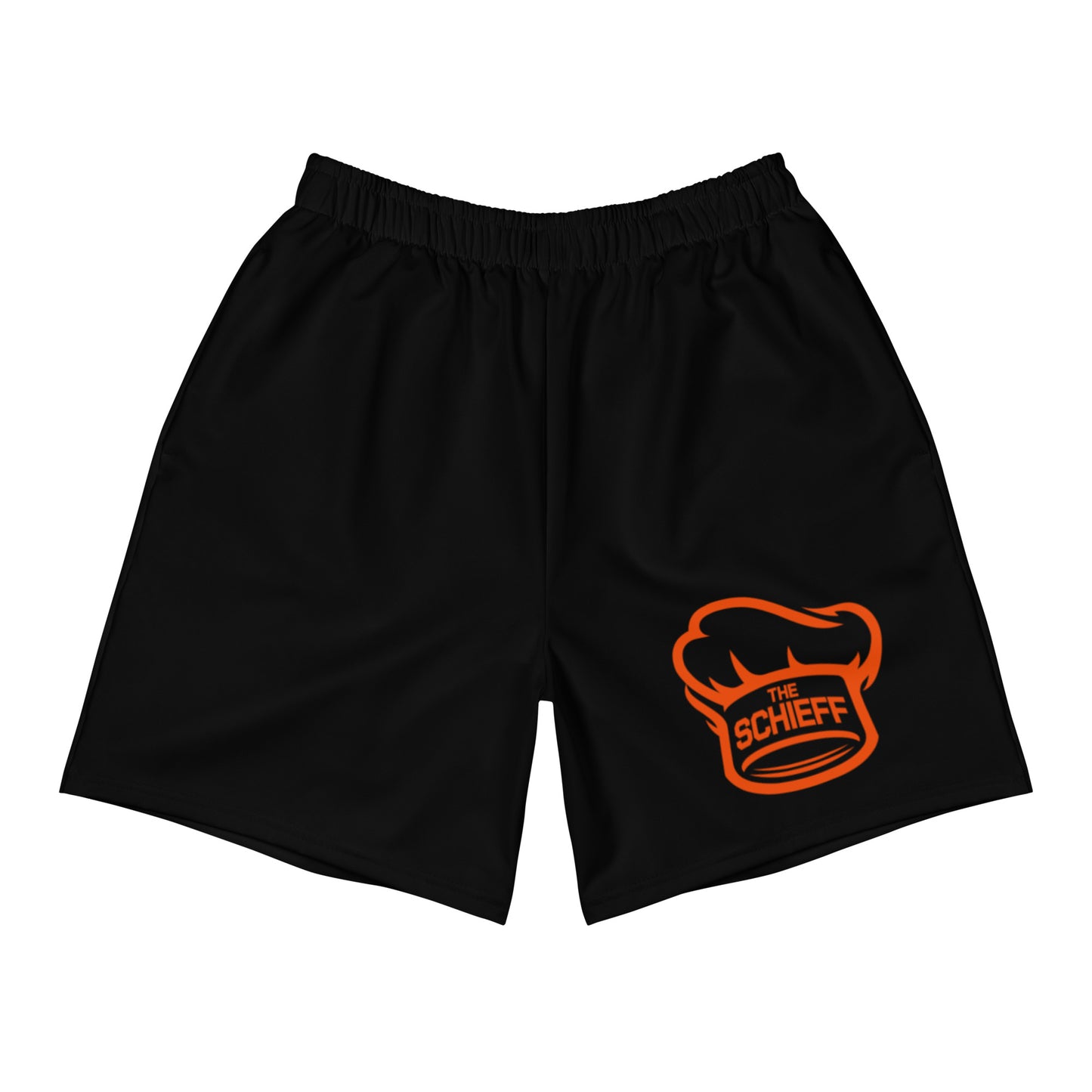 Black Athletic Schieff Shorts - Orange Logo