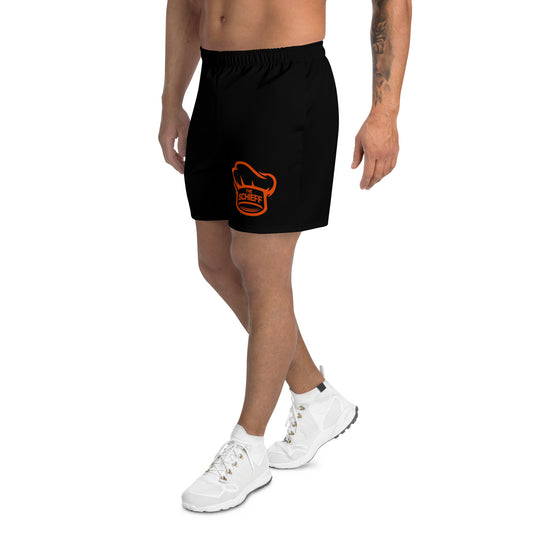 Black Athletic Schieff Shorts - Orange Logo