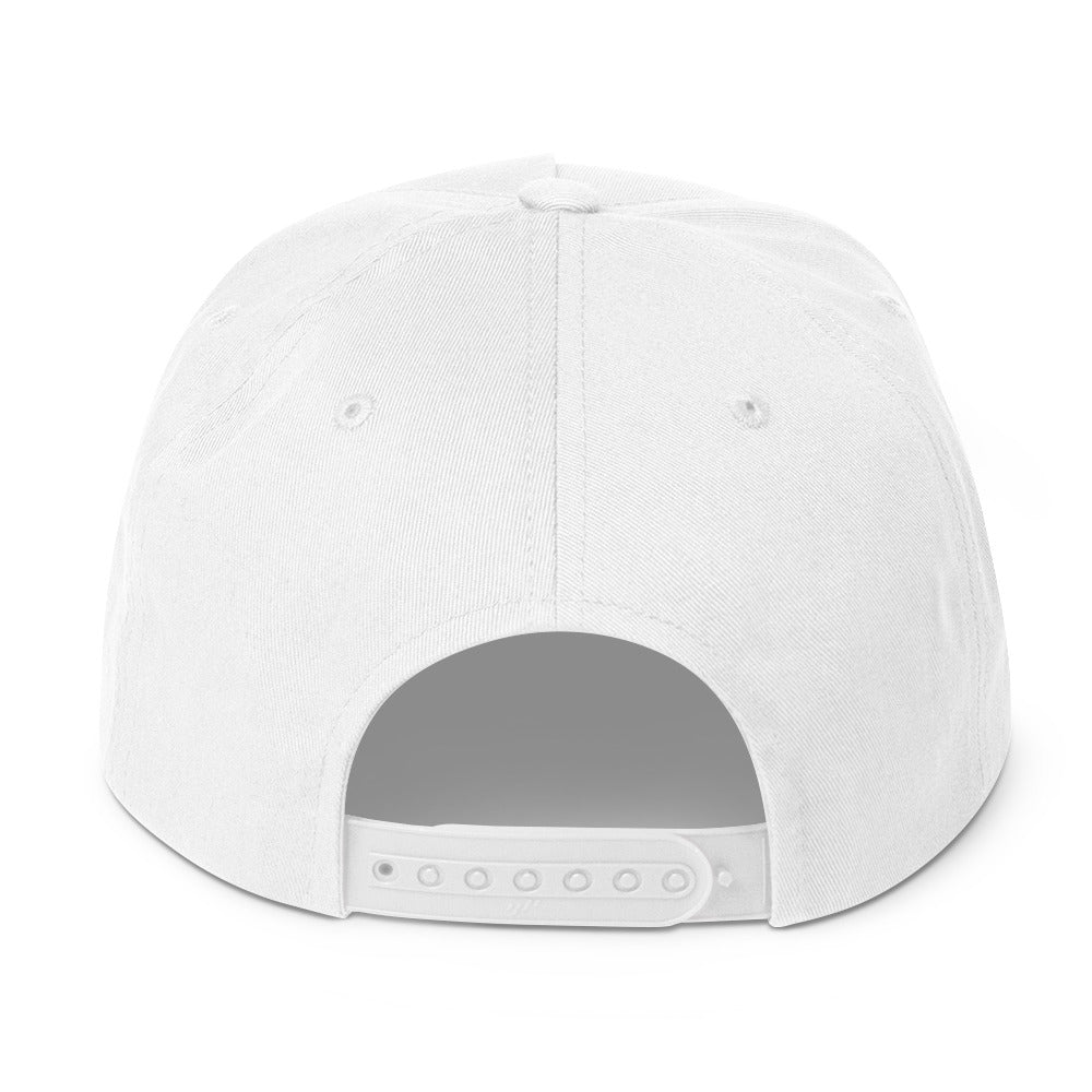 Ian Schieffelin White Monogram Flat Bill Cap - Gradient Logo