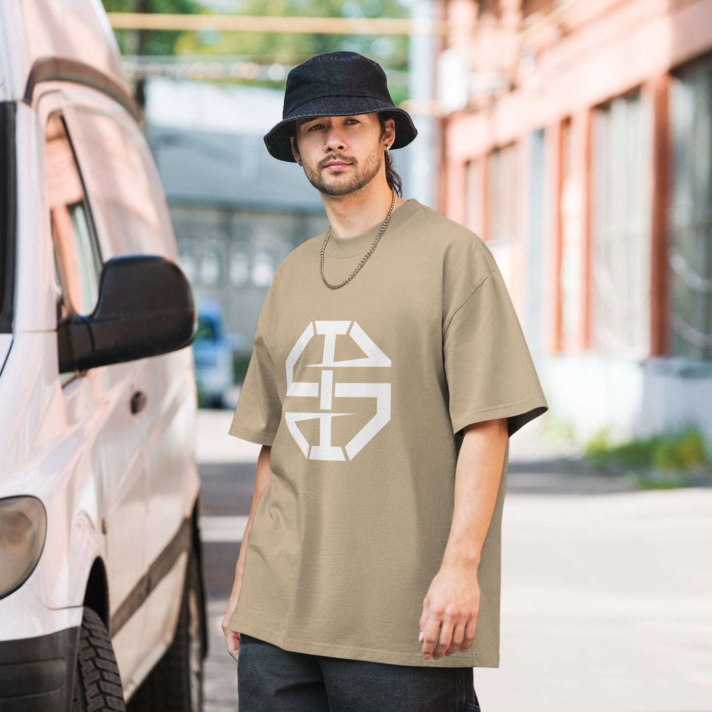 Ian Schieffelin Monogram Oversized Faded Tee