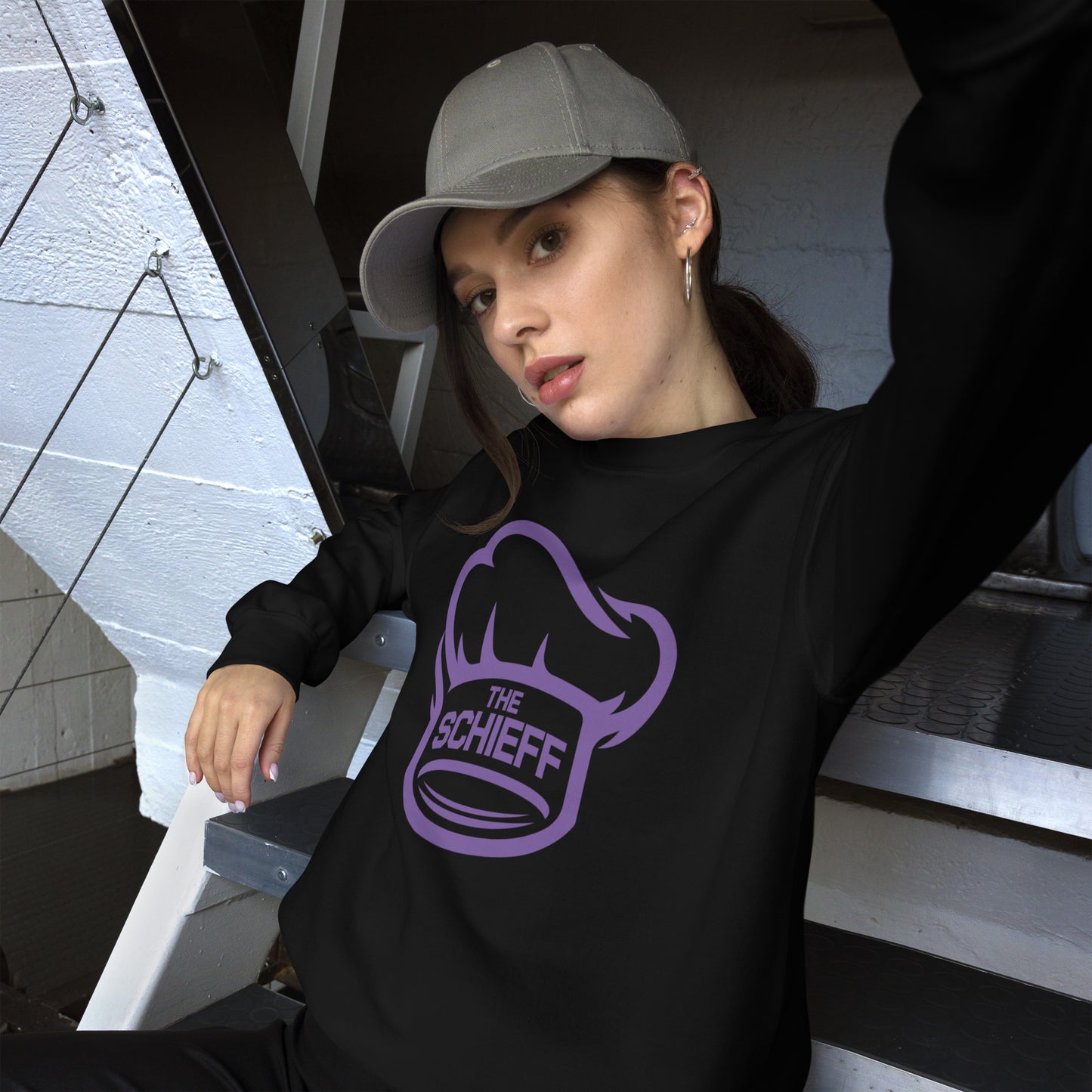 Black Schieff Sweatshirt - Purple Logo