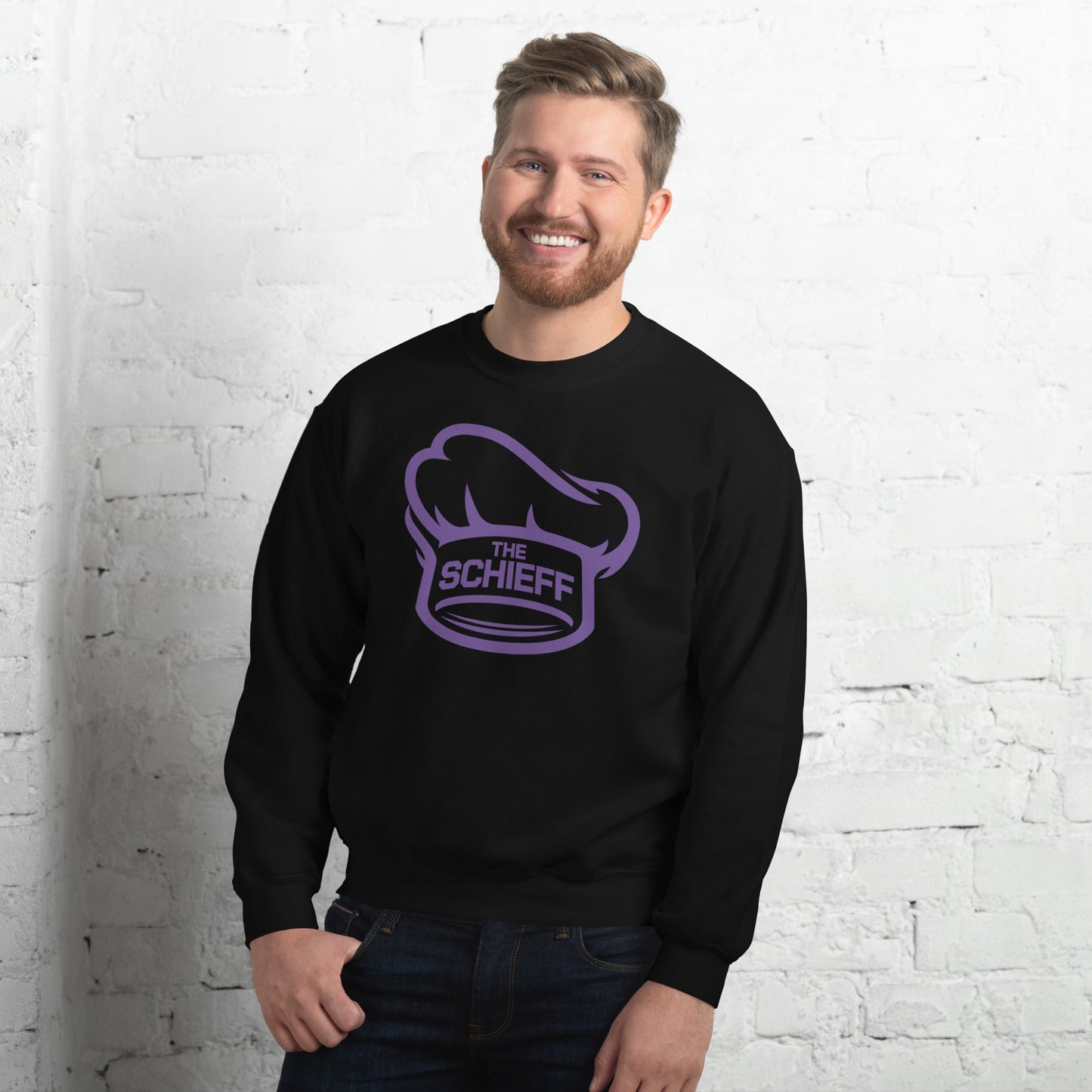 Black Schieff Sweatshirt - Purple Logo